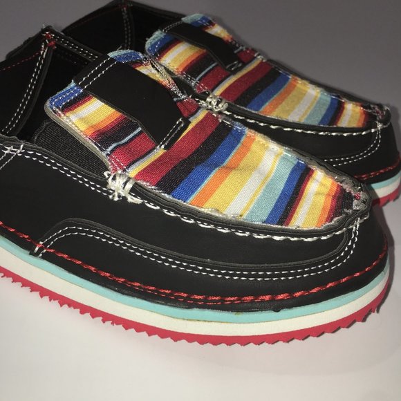 Yasirun Shoes Yasirun Black Multicolor Stripe Lightweight Slipon Loafers Size 8 Poshmark